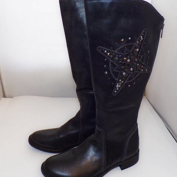 BUSSOLA Anthropologie Star Studded Riding Boots sz 38 7.5 NEW - Picture 10 of 10